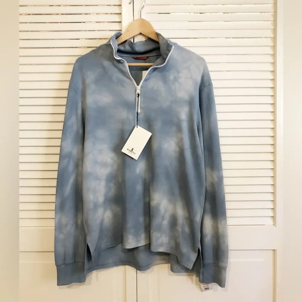 NWT Mr. Porter Barena Calenda Half-Zip Sweatshirt Blue